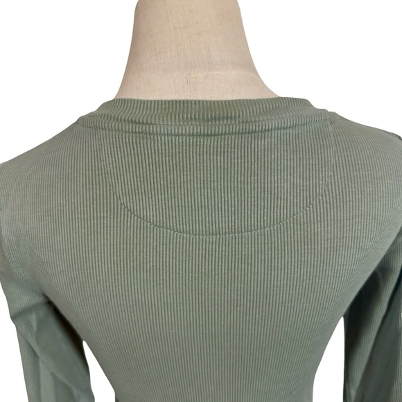 Maria Stanley Pierce Cropped Ribbed Long Sleeve Top in Celadon- Still Selling - Picture 8 of 13